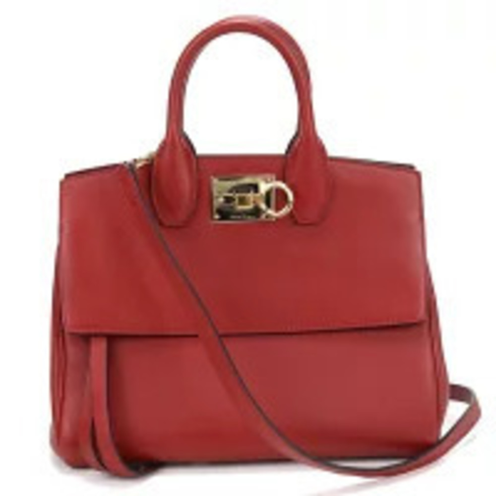 Salvatore Ferragamo Tote Bag Gancini Red Handbag